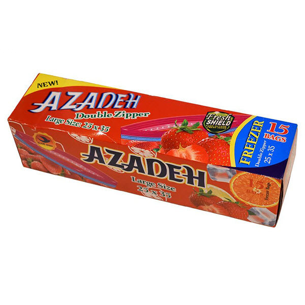 کیسه زیپ دار آزاده مدل 25.35 بسته 15 عددی
