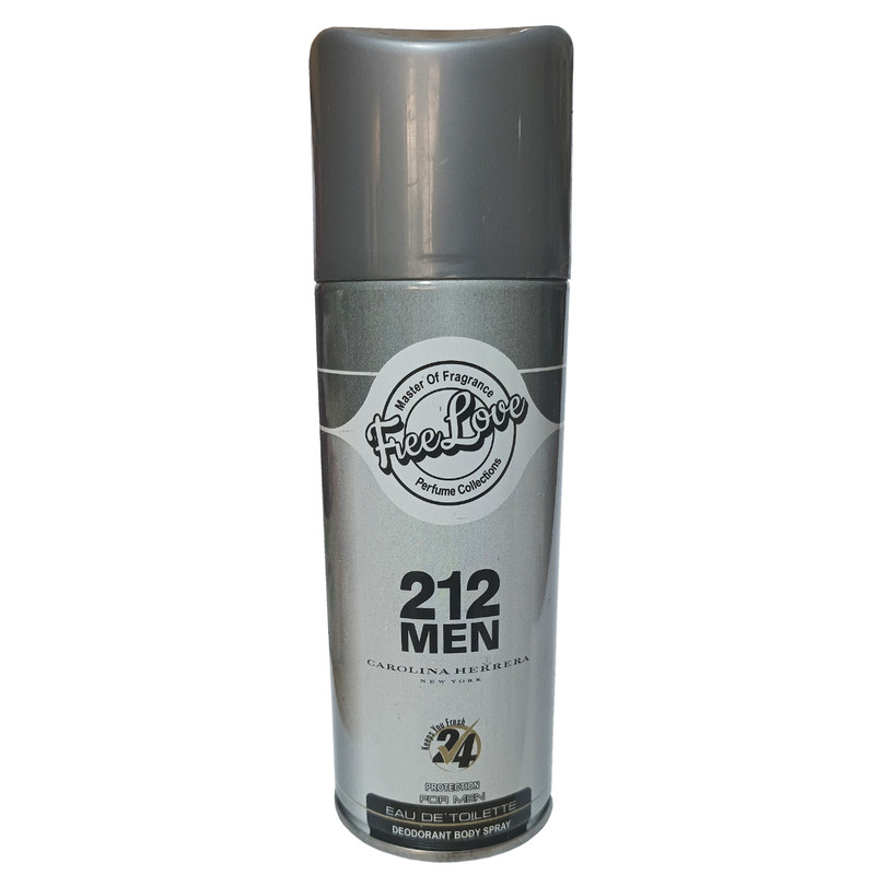اسپری بدن مردانه فری لاو مدل 212 حجم 200 میلی لیتر
