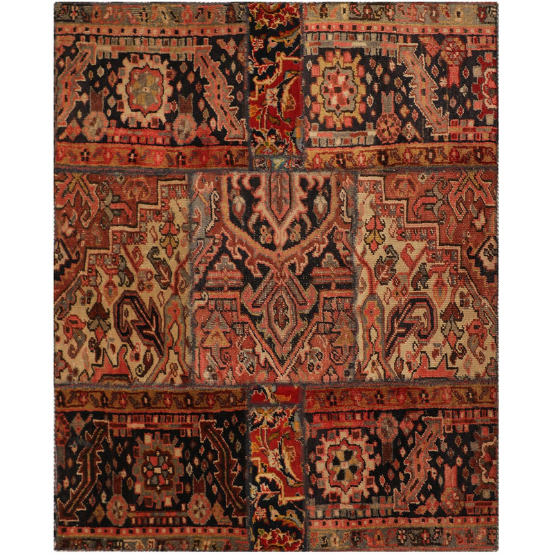 کلاژ فرش دستبافت یک و نیم متری فرش هریس کد 101815