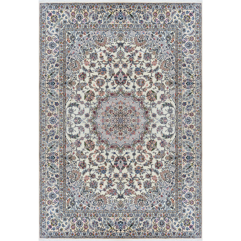 فرش دستبافت 9 متری مدل لچک ترنج نایین 9لا کد 618