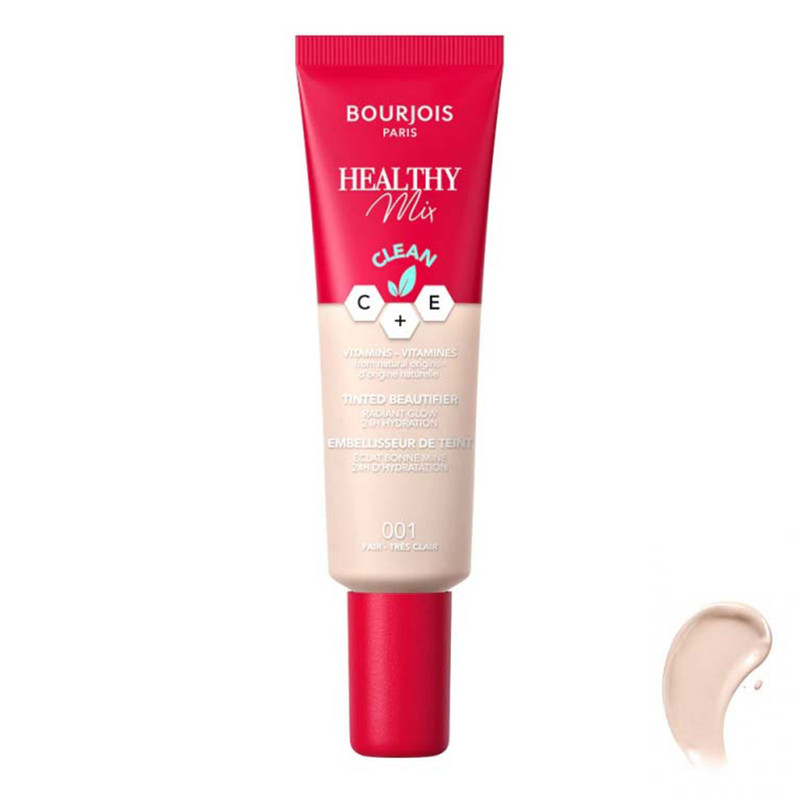 خرید و قیمت کرم پودر BB بورژوآ مدل HEALTHY MIX شماره 001 حجم 30 میلی لیتر