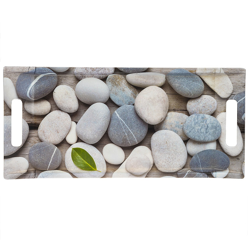 سینی باریکو مدل Stones And Leaf سایز 19x41 سانتی متر