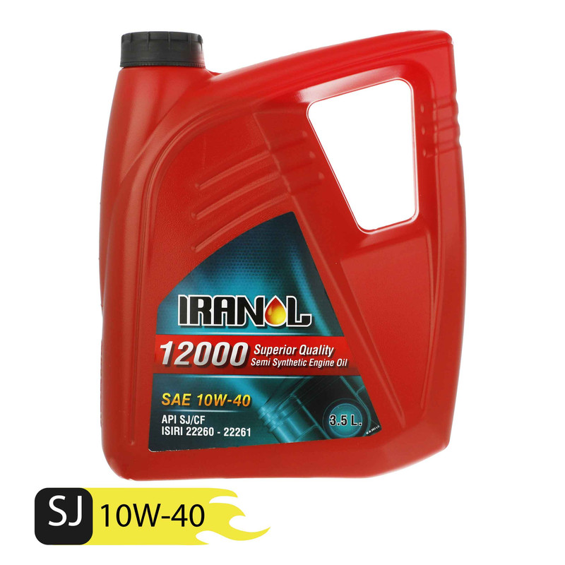 خرید و قیمت روغن موتور ایرانول مدل 12000- 10W40 حجم 3.5 لیتر