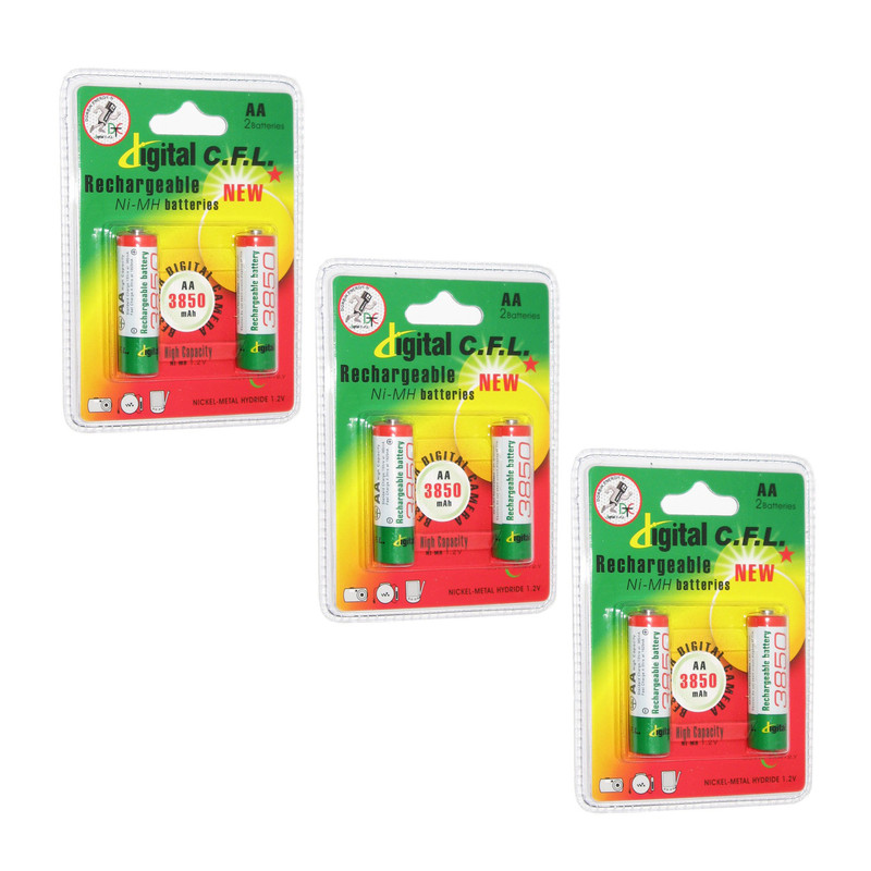 باتری قلمی قابل شارژ سی.اف.ال مدل 3Ah بسته 6 عددی