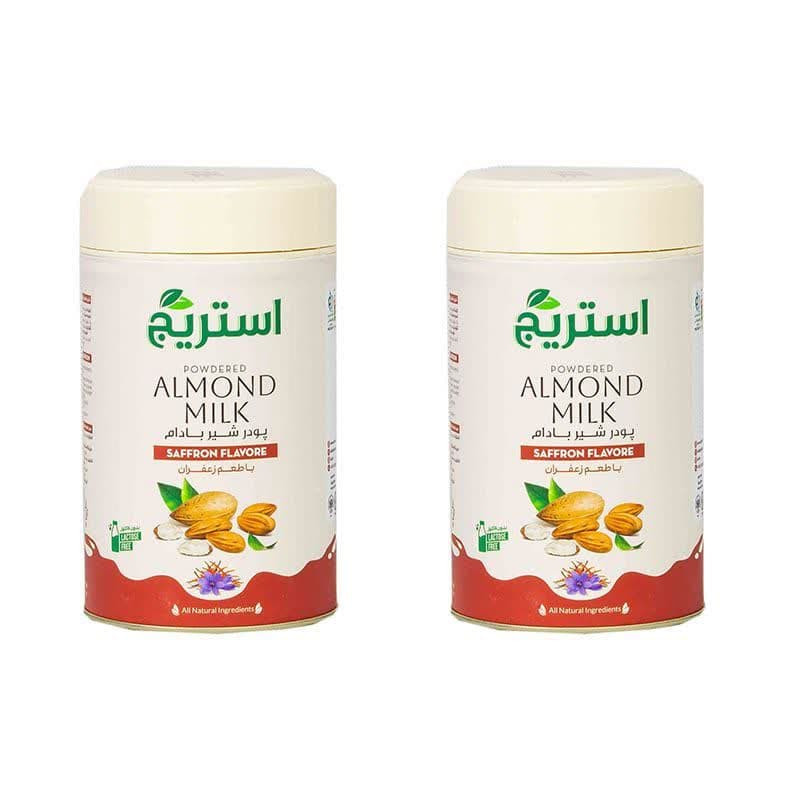 پودر شیر بادام با طعم زعفرانی استریج - 300 گرم مجموعه 2 عددی