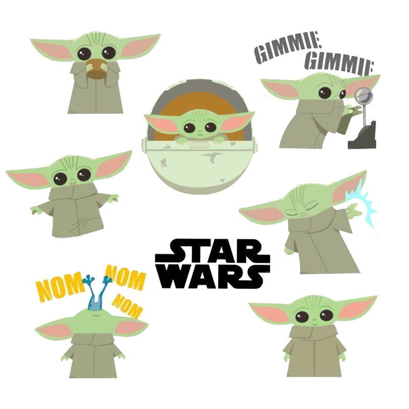 استیکر ویرمان مدل بیبی یودا بسته 8 عددی