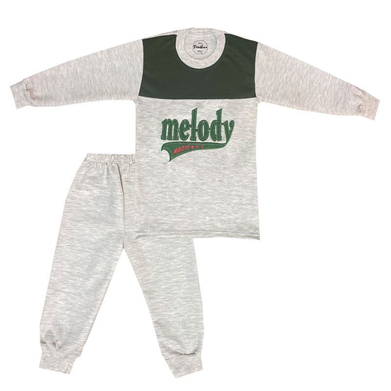 ست تی شرت و شلوار پسرانه تروسکان مدل Melody_W102