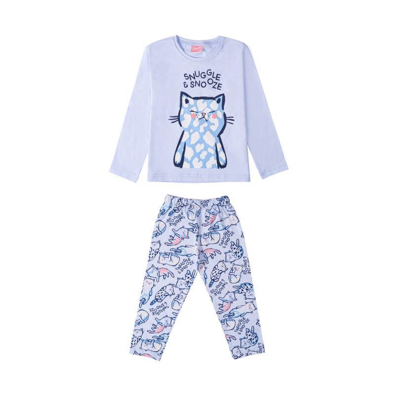 ست تونیک و شلوار دخترانه بانی نو مدل گربه ای