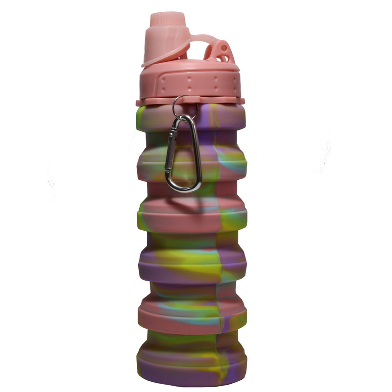 قمقمه مدل سیلیکونی تاشو TAV005 گنجایش 0.5 لیتر