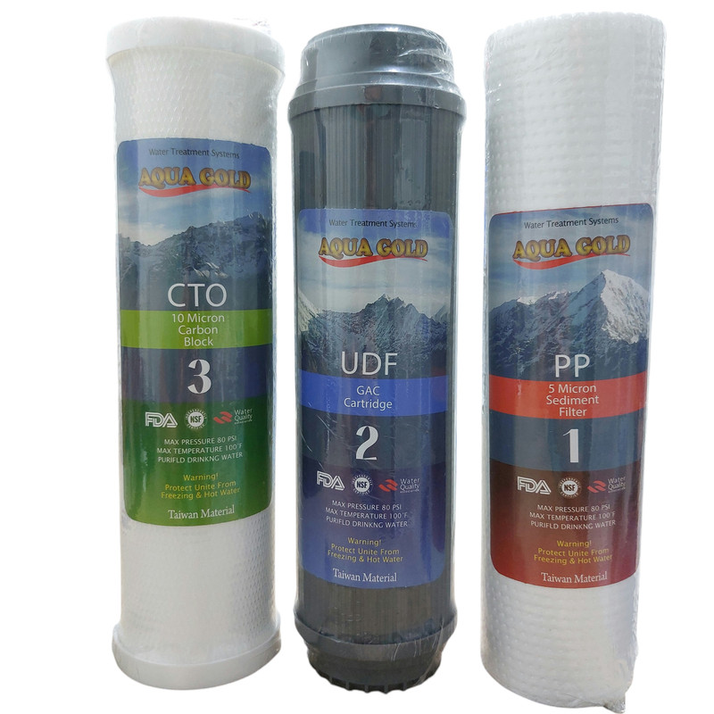 فیلتر دستگاه تصفیه آب آکوا مدل MT01 مجموعه سه عددی