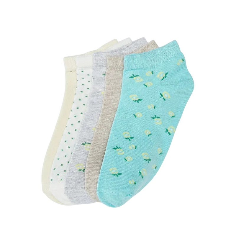 جوراب ساق کوتاه زنانه ال سی وایکیکی مدل ول سافت بسته 5 عددی