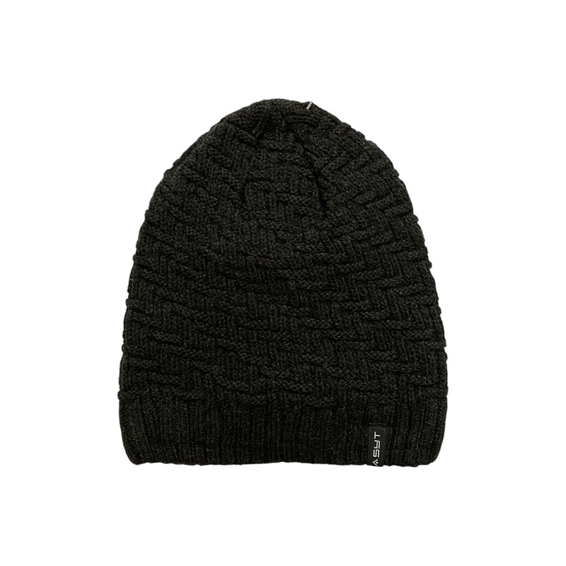 کلاه بافتنی مردانه مدل داخل پولار رنگ مشکی