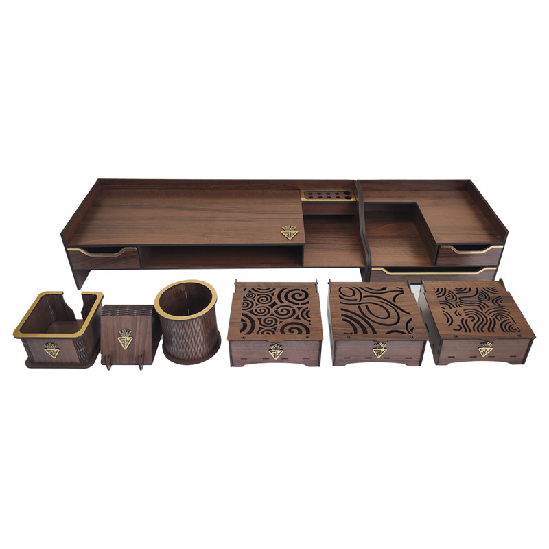 ست لوازم اداری ساها دیزاین مدل فلورا کد SH-SD مجموعه 8 عددی