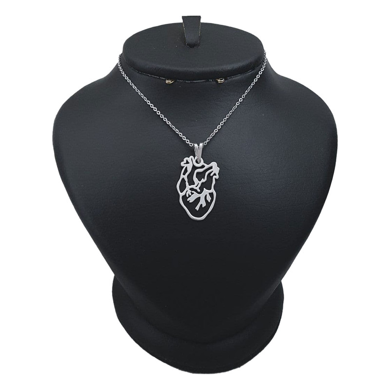 گردنبند نقره دخترانه مدل قلب کد 003