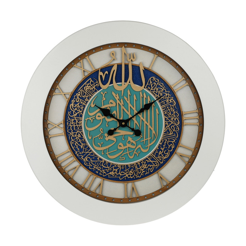 خرید و قیمت ساعت دیواری هُم آدیس مدل کیتا رویال طرح آیت الکرسی کد CKS 650-W60