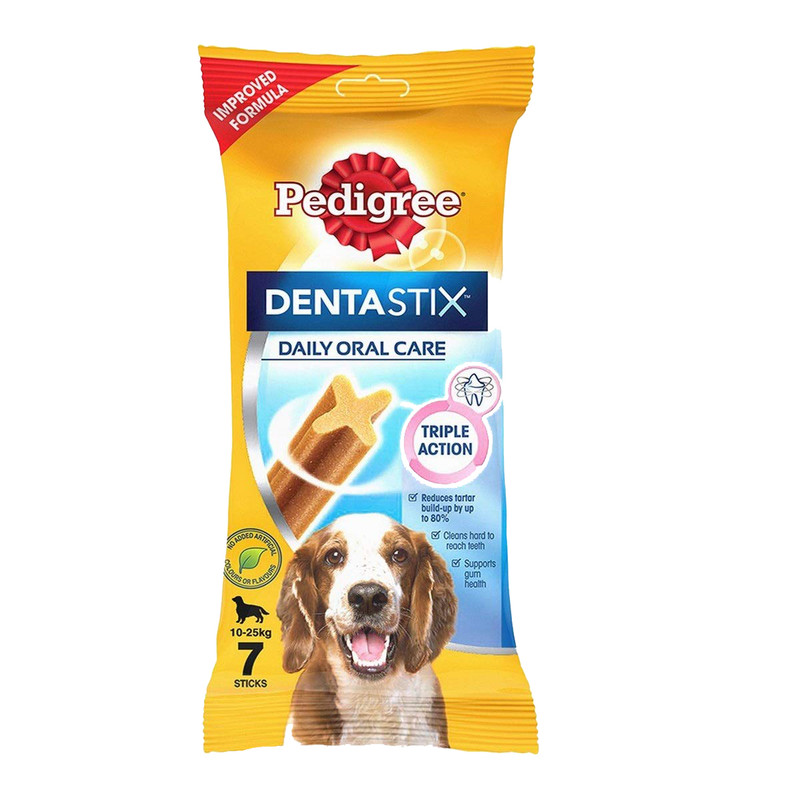 تشویقی سگ پدیگری مدل Dentastix Medium وزن 77 گرم