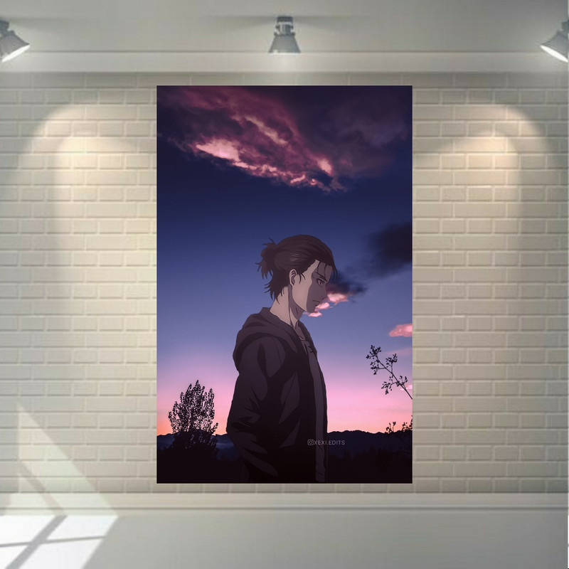 استیکر دیواری طرح انیمه ات آن تایتان مدل SDA1843