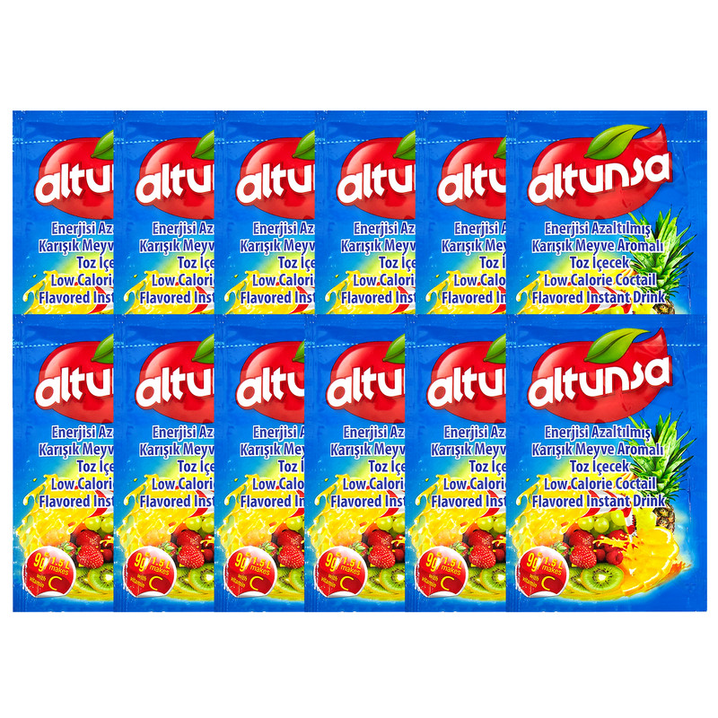 خرید و قیمت پودر نوشیدنی کم کالری مخلوط میوه با ویتامین سی آلتونسا - 9 گرم بسته 12 عددی
