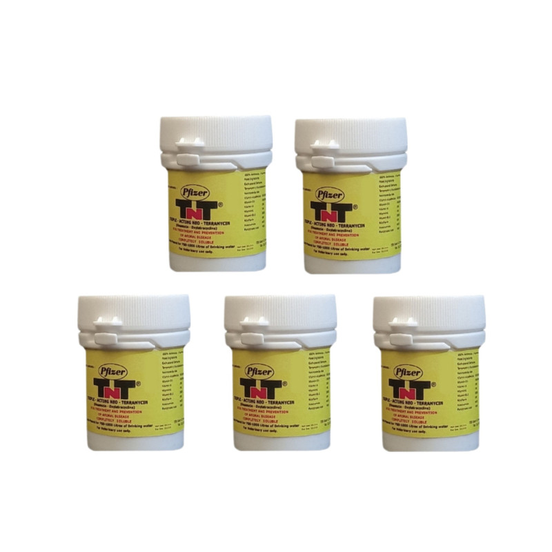 مکمل پرندگان پی فایزر مدل TNT وزن 100 گرم مجموعه 5 عددی