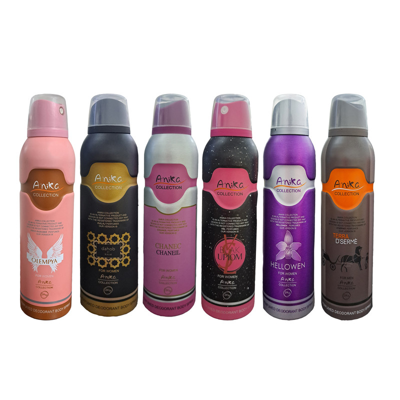 اسپری آنیکا مدل 010 حجم 200 میلی لیتر مجموعه 6 عددی