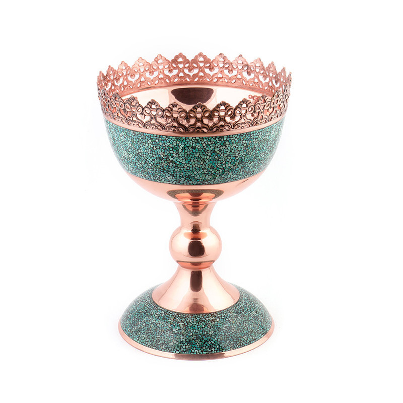 آجیل خوری فیروزه کوبی آرا هنر فاخر ایرانی مدل 25H 4665