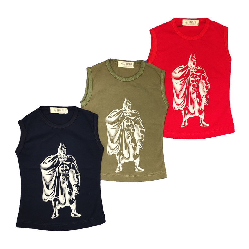 تاپ پسرانه طرح بتمن مدل HM-290 بسته سه عددی