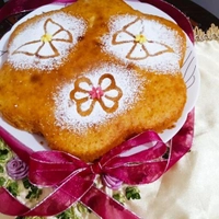 کیک نارگیلی زعفرانی با عطر نارگیل و ترکیبش با زعفران عااالیییییع