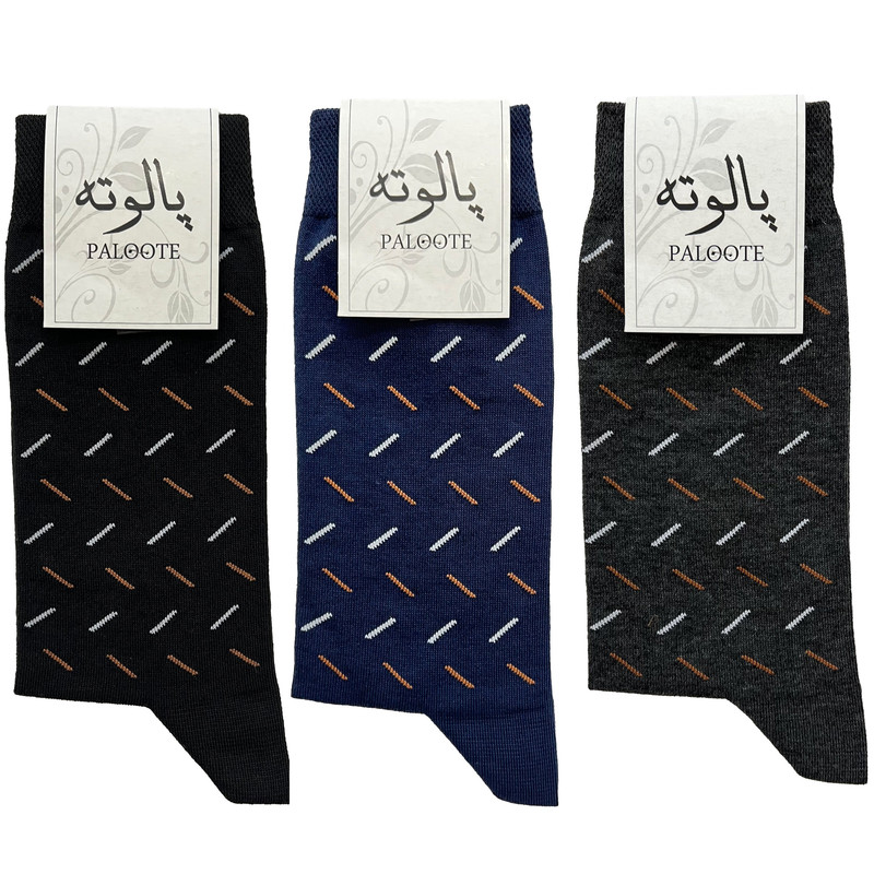 خرید و قیمت جوراب ساق بلند مردانه پالوته مدل P3 مجموعه 3 عددی