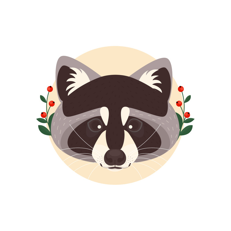 استیکر دیواری کودک پویا مارکت مدل راکون کد 2476