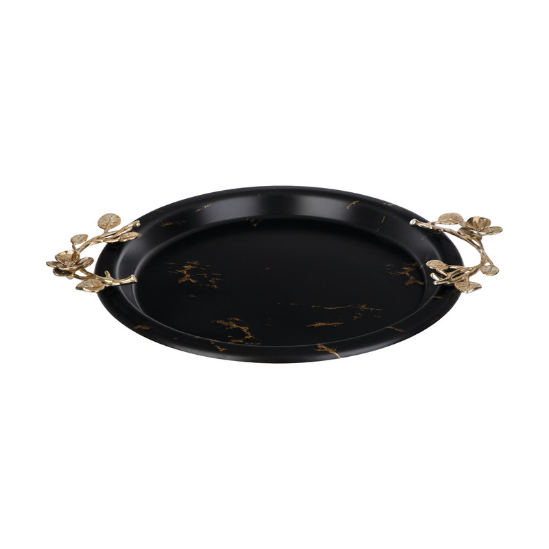 سینی فرش کیپس طرح گرد مدل ماربل