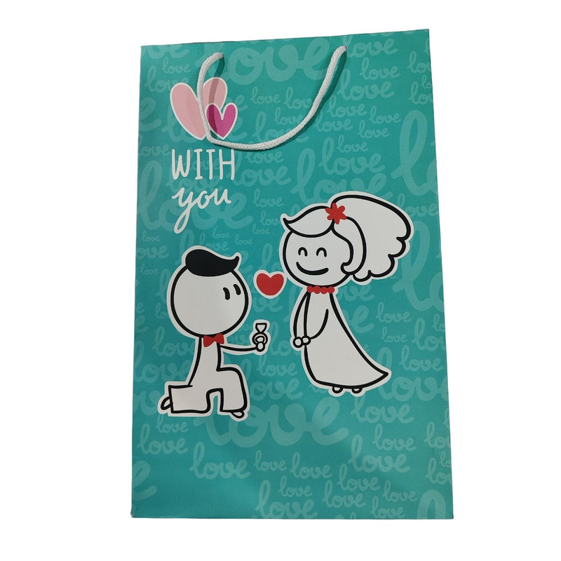 خرید و قیمت ساک هدیه مدل عروس و داماد کد 007