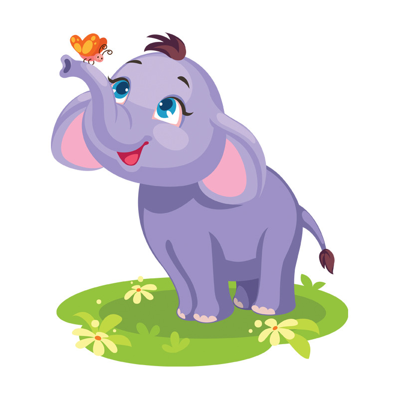 استند تولد طرح بچه فیل و پروانه فانتزی کد 035