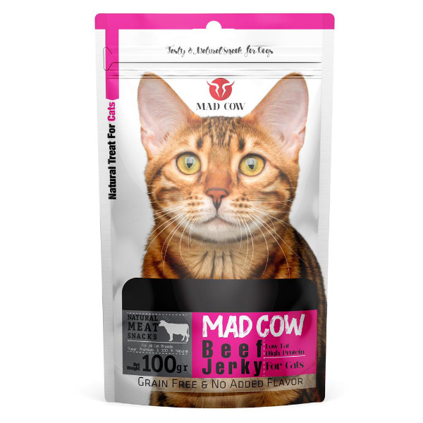 خرید و قیمت غذای تشویقی گربه مدکاو مدل Beef Jerky وزن 100 گرم