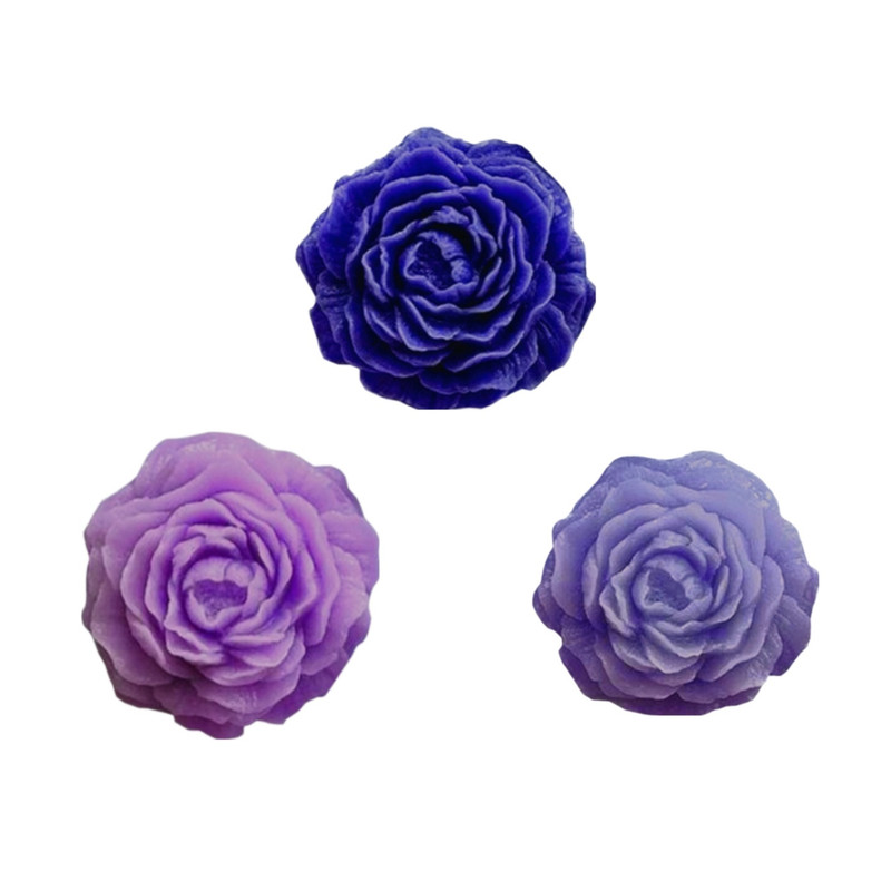 شمع دست ساز مدل گل الاله بسته 3 عددی