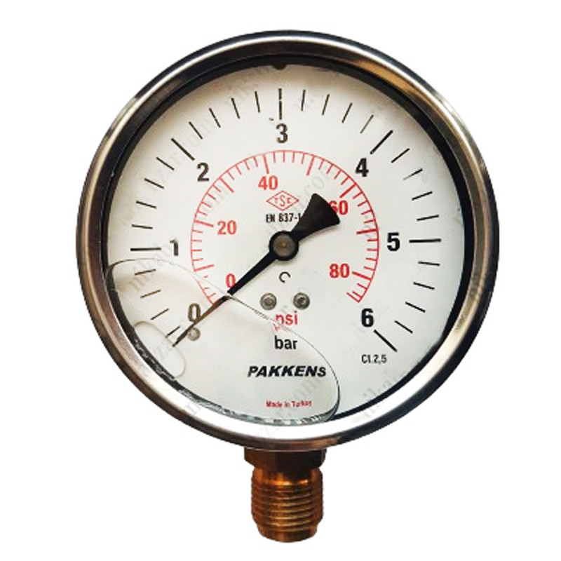 گیج فشار پکنز مدل 6bar-10cm-LF