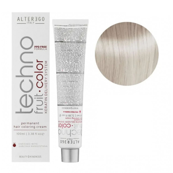 خرید و قیمت رنگ مو آلترگو مدل TECHNO شماره 11.1 حجم 100 میلی لیتر رنگ بلوند دودی بسیار روشن