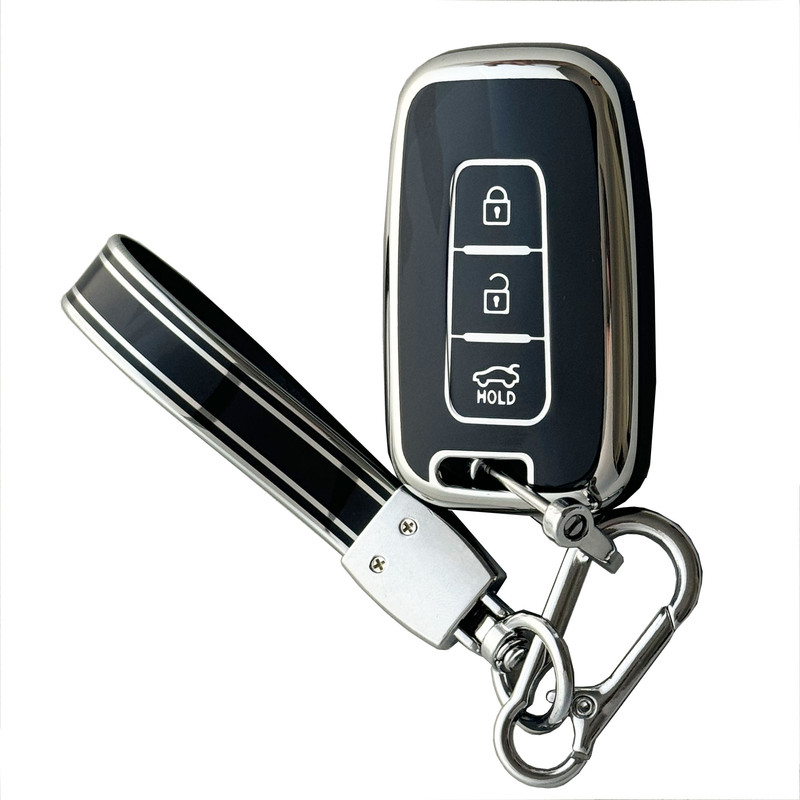 کاور ریموت و سوئیچ خودرو ام آر جی مدل 380 طرح سرامیکی مناسب برای هیوندای جنسیس به همراه جاسوئیچی