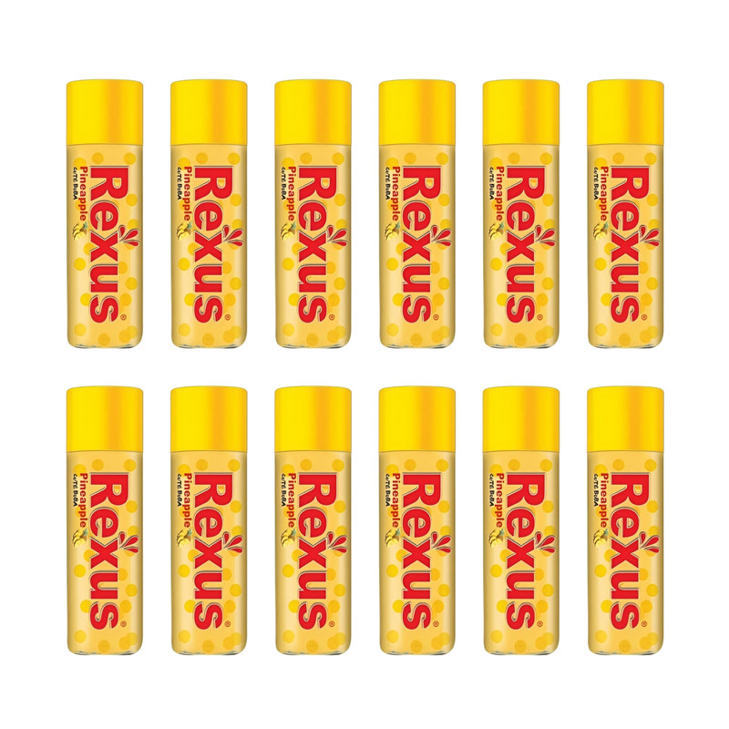 آبمیوه آناناس با تکه های آلوئه ورا حبابی رکسوس - 320 میلی لیتر بسته 12 عددی