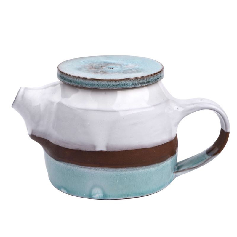 قوری دمنوش سفالی مدل گرد