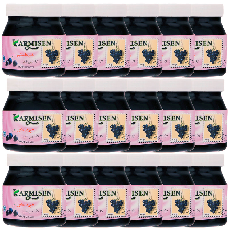 خرید و قیمت شیره انگورممتاز کارمیسن _ 420 گرم مجموعه 18 عددی