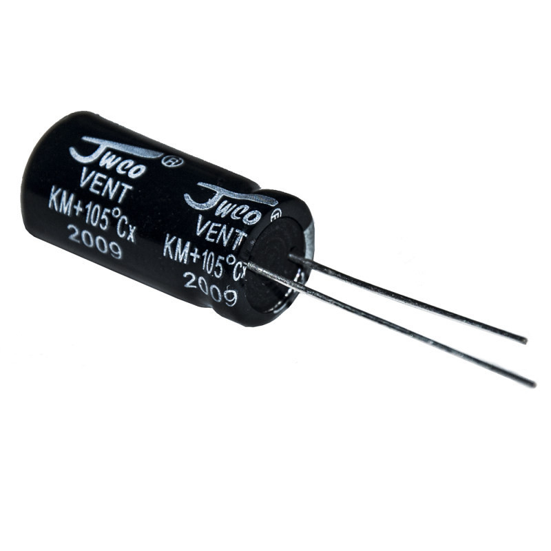 خازن الکترولیت 1000 میکروفاراد جی دبلیو کو مدل 25 ولت بسته 10 عددی