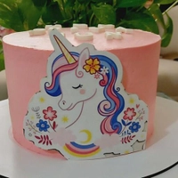 کیک تولد خامه ای(خانگی) به وزن 1250 رنگ صورتی فیلینگ موز و گردو( ارسال به محمدیه رایگان و به اطراف بصورت پس کرایه )