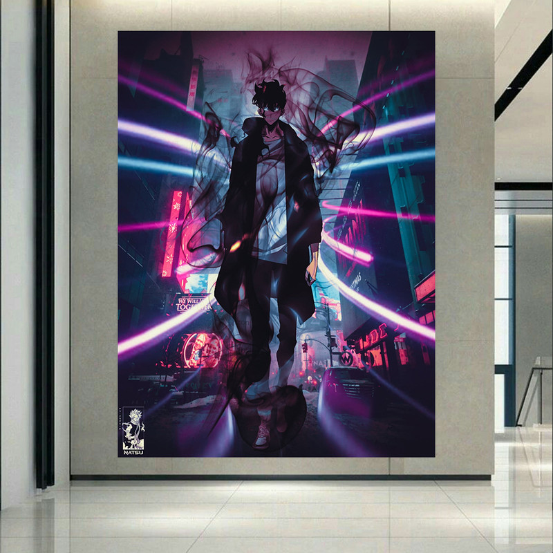 تابلو بوم طرح انیمه مدل solo leveling کد AR305022
