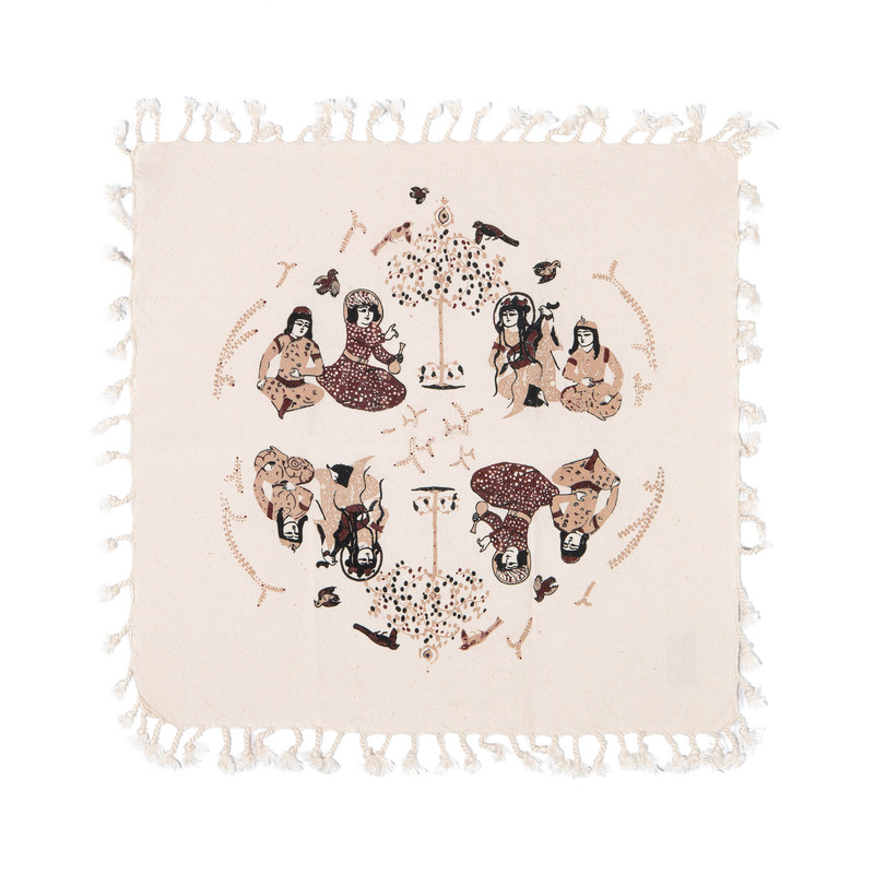 رومیزی چاپ دستی گدار مدل دلنوازان سلجوقی