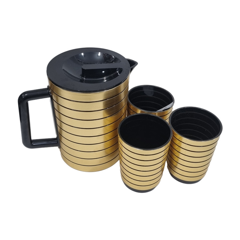 سرویس پارچ و لیوان 4 پارچه مدل شیار دار