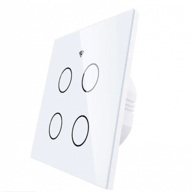 کلید لمسی هوشمند مواس مدل چهار پلWS-EU4-RFW-N