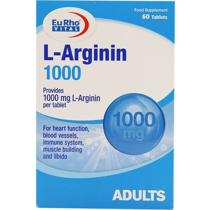 خرید و قیمت قرص آرژنین یوروویتال - 1000 میلی گرم بسته 60 عددی
