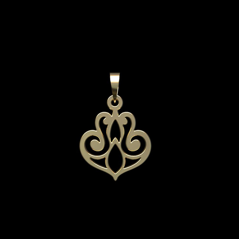 آویز گردنبند طلا 18 عیار زنانه مدوپد مدل هندسی کد PA1-15160