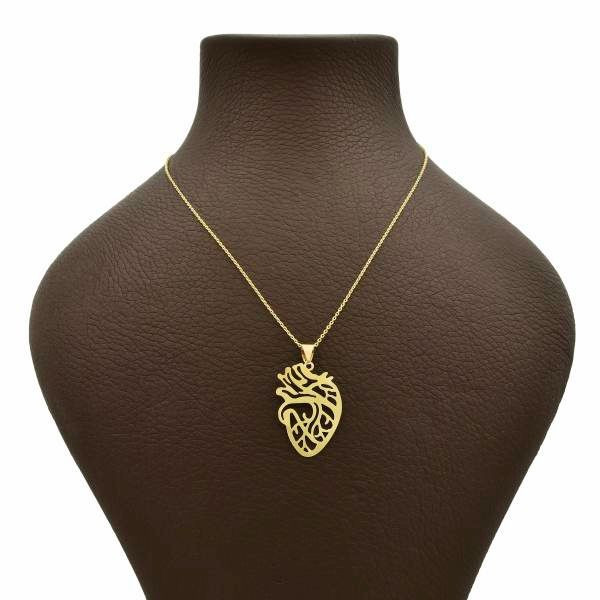 گردنبند طلا 18 عیار زنانه مدل قلب