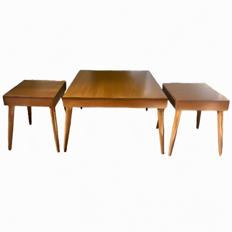 میز جلو مبلی مدل چوگان مجموعه 3 عددی